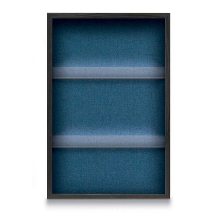United Visual Products Outdoor Enclosed Combo Board, 48"x36", Satin Frame/Blue & Blue Spruce UVCB4836OD-BLUE-BLSPRU
